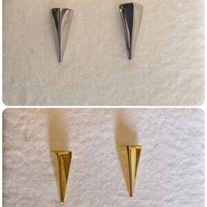 2 Pairs Vince Camuto 3D Triangle Earrings